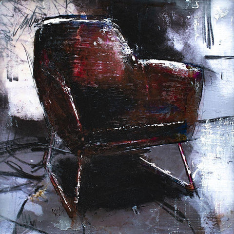 Fauteuil III White Modern Wood Framed Art Print by Ducret, Patrice