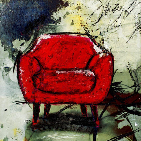 Fauteuil VI White Modern Wood Framed Art Print by Ducret, Patrice