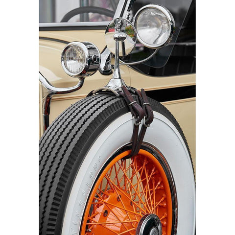 Classic Car IV White Modern Wood Framed Art Print by Hillert, Peter