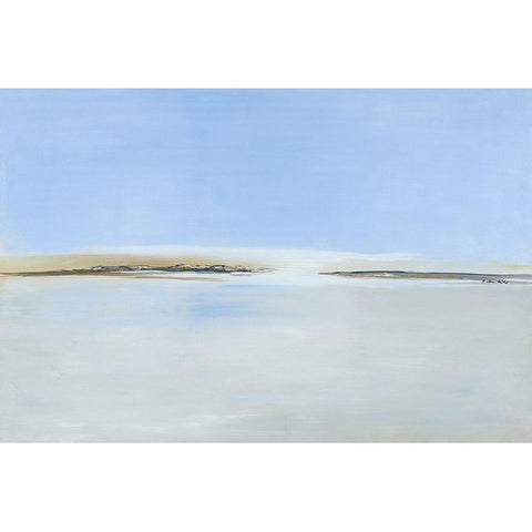 Landschaft-2 Black Modern Wood Framed Art Print by Arns-Muller, Monika