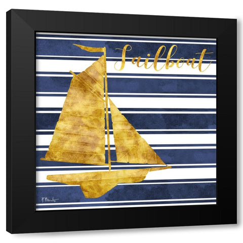 Cape Cod - V - Gold Black Modern Wood Framed Art Print by Brent, Paul