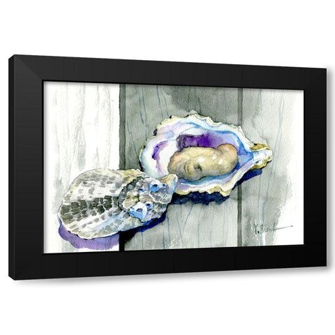On the Half Shell Black Modern Wood Framed Art Print by Brent, Paul