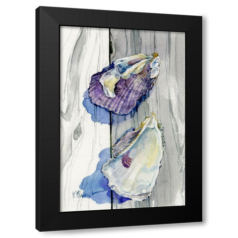 Two Shells on Deck Black Modern Wood Framed Art Print by Brent, Paul
