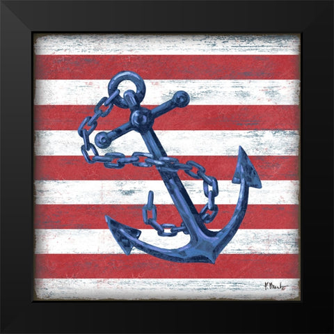 Westerly Anchor I Black Modern Wood Framed Art Print by Brent, Paul