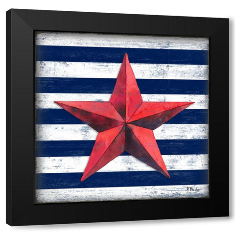 Westerly Barn Star I Black Modern Wood Framed Art Print by Brent, Paul