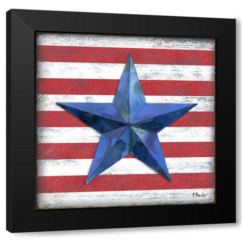 Westerly Barn Star II Black Modern Wood Framed Art Print by Brent, Paul
