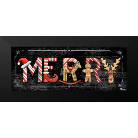 Holiday Greetings III Black Modern Wood Framed Art Print by Brent, Paul