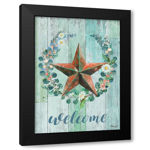 Abloom Barnstar Vertical Black Modern Wood Framed Art Print by Brent, Paul