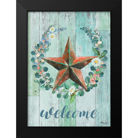 Abloom Barnstar Vertical Black Modern Wood Framed Art Print by Brent, Paul