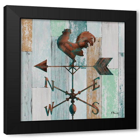 Burnished Vanes II Black Modern Wood Framed Art Print by Brent, Paul