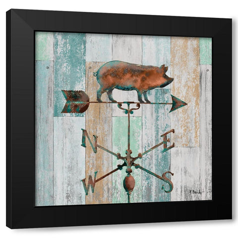 Burnished Vanes III Black Modern Wood Framed Art Print by Brent, Paul