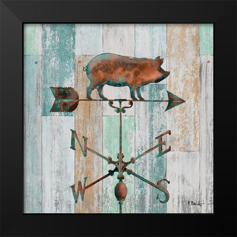 Burnished Vanes III Black Modern Wood Framed Art Print by Brent, Paul