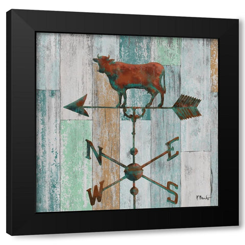 Burnished Vanes IV Black Modern Wood Framed Art Print by Brent, Paul