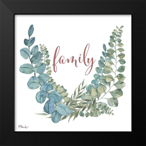 Eucalyptus Bloom IV - White Black Modern Wood Framed Art Print by Brent, Paul