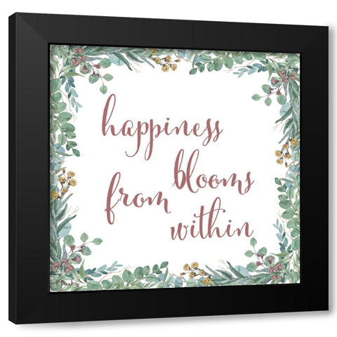 Eucalyptus Bloom V - White Black Modern Wood Framed Art Print with Double Matting by Brent, Paul