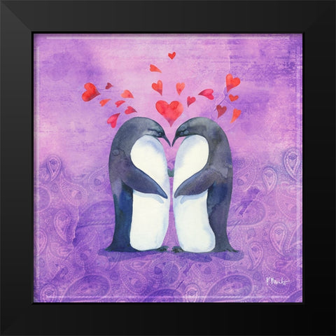Love Birds II Black Modern Wood Framed Art Print by Brent, Paul
