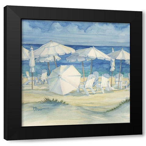White Dune Beach I Black Modern Wood Framed Art Print by Brent, Paul