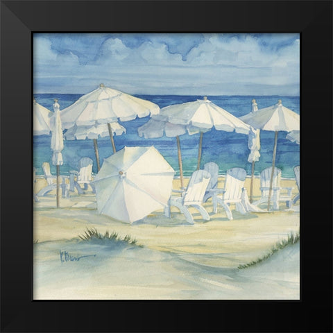 White Dune Beach I Black Modern Wood Framed Art Print by Brent, Paul