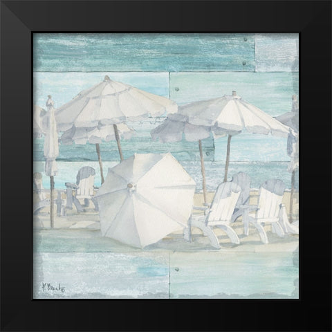 Linen Beach I Black Modern Wood Framed Art Print by Brent, Paul