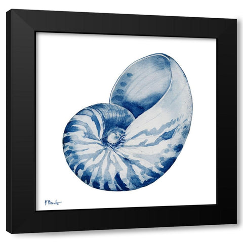 Grenada Shells I - Indigo Black Modern Wood Framed Art Print with Double Matting by Brent, Paul
