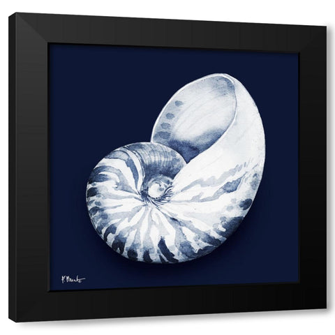 Grenada Shells I - Midnight Black Modern Wood Framed Art Print with Double Matting by Brent, Paul