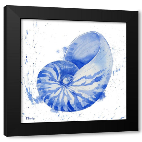 Grenada Shells I Black Modern Wood Framed Art Print with Double Matting by Brent, Paul