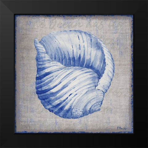 Grenada Shells IV - Linen Black Modern Wood Framed Art Print by Brent, Paul