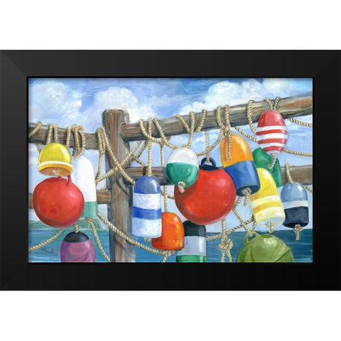 Buoy Composition II - Tillamook Head Black Modern Wood Framed Art Print by Brent, Paul