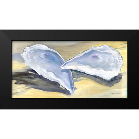 Oysters on the Sand I Black Modern Wood Framed Art Print by Brent, Paul