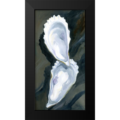 Oysters Close Up III - Dark Brown Black Modern Wood Framed Art Print by Brent, Paul