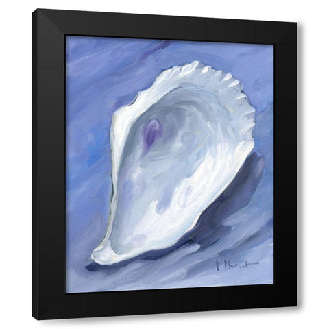 Oyster Close Up V - Blue Black Modern Wood Framed Art Print by Brent, Paul