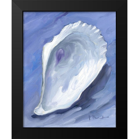 Oyster Close Up V - Blue Black Modern Wood Framed Art Print by Brent, Paul