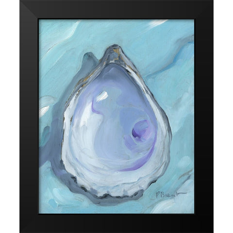 Oyster Close Up XIII - Aqua Black Modern Wood Framed Art Print by Brent, Paul