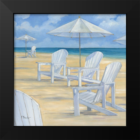 Blanco Beach Square III Black Modern Wood Framed Art Print by Brent, Paul