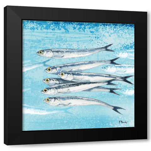 Sardinia - Water Black Modern Wood Framed Art Print by Brent, Paul