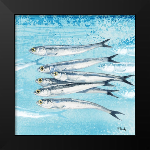 Sardinia - Water Black Modern Wood Framed Art Print by Brent, Paul