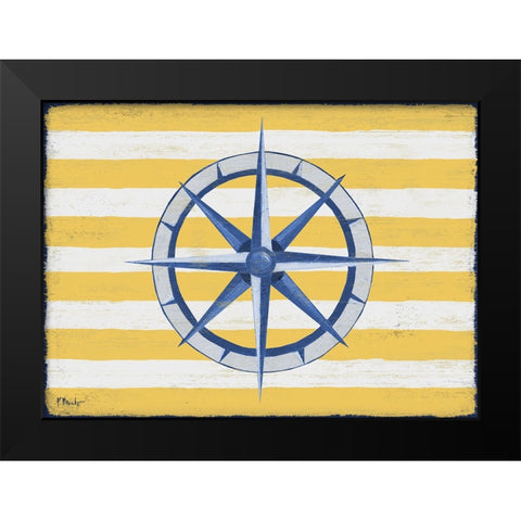 Sunny Nautical VI - Yellow Black Modern Wood Framed Art Print by Brent, Paul