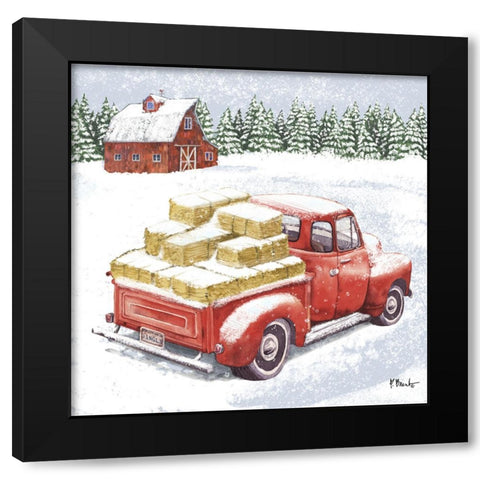 Winter Truck I Black Modern Wood Framed Art Print with Double Matting by Brent, Paul