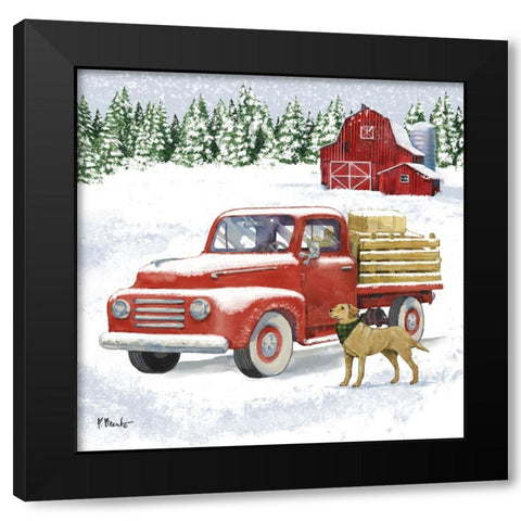Winter Truck II Black Modern Wood Framed Art Print by Brent, Paul