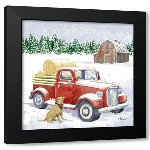 Winter Truck III Black Modern Wood Framed Art Print by Brent, Paul