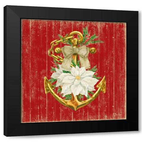 Nautical Holiday I - Red Black Modern Wood Framed Art Print by Brent, Paul