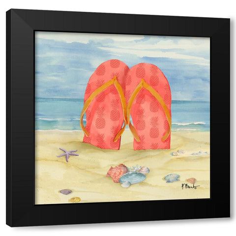 Toes in the Sand - VII Black Modern Wood Framed Art Print with Double Matting by Brent, Paul