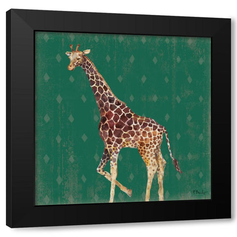 Emerald Veld II Black Modern Wood Framed Art Print with Double Matting by Brent, Paul