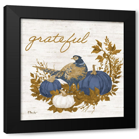 Plymouth Rock II - Navy Black Modern Wood Framed Art Print by Brent, Paul