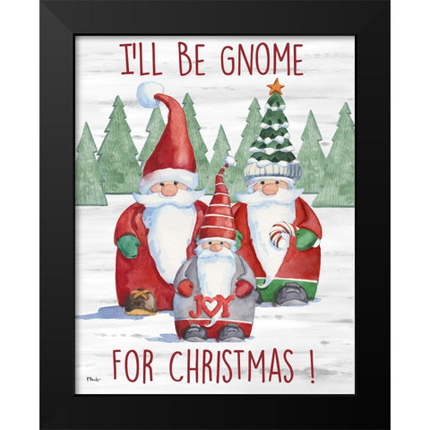 Gnome Town Vertical Black Modern Wood Framed Art Print by Brent, Paul