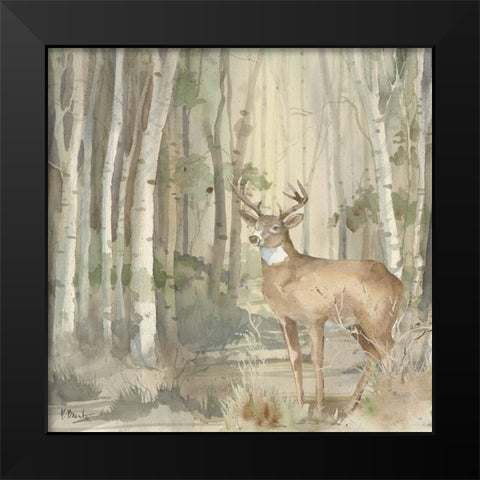 Birch Forest II Black Modern Wood Framed Art Print by Brent, Paul