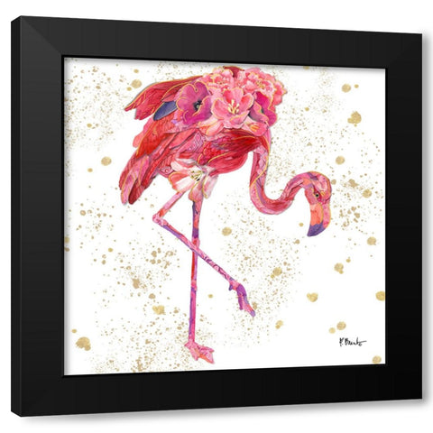 Feathered I - Gold Black Modern Wood Framed Art Print by Brent, Paul