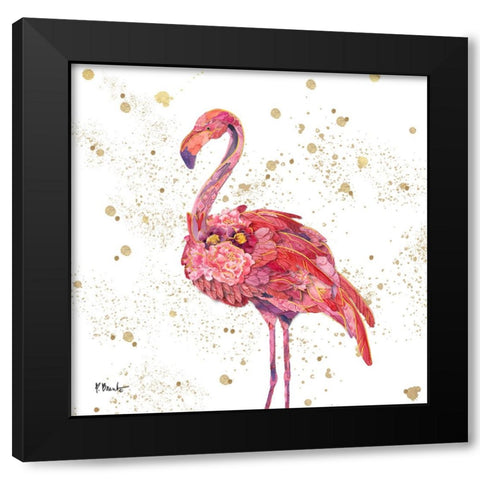 Feathered II - Gold Black Modern Wood Framed Art Print with Double Matting by Brent, Paul