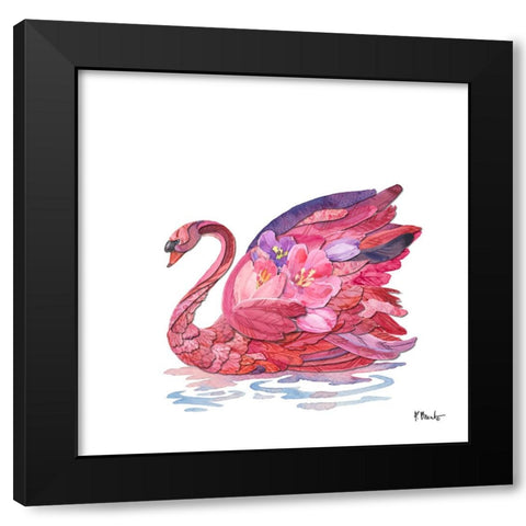 Feathered IV Black Modern Wood Framed Art Print by Brent, Paul