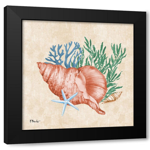 Woven Sea I Black Modern Wood Framed Art Print with Double Matting by Brent, Paul